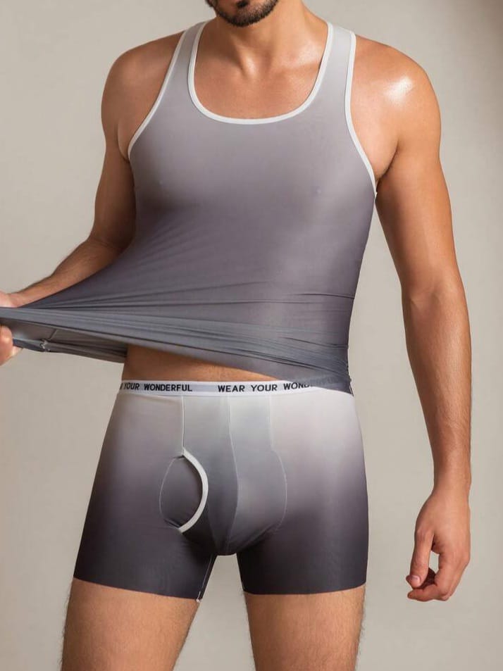 Bonga Boys Men's Ombre Crew Neck Tnk Top & Short Set Sleepwear